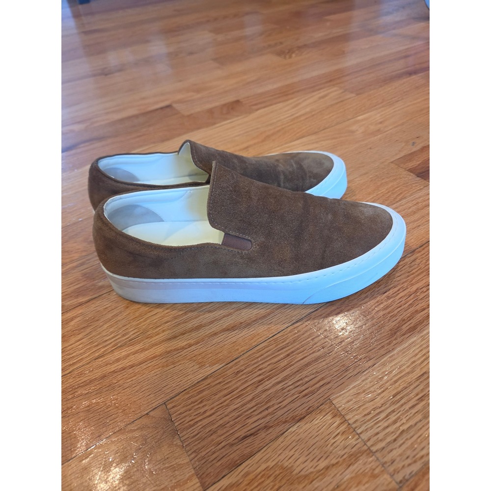 The Row Dean Brown Suede Slip On Sneakers Shoes Made in Italy Womens Size 37